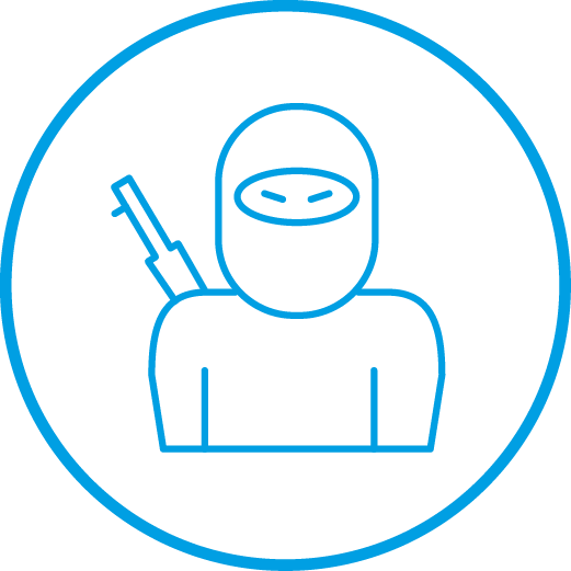 Terrorist financing prevention icon